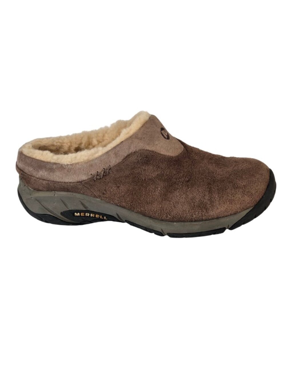 Merrell Encore Ice Suede Slip On w/ Faux Fur Lining Taupe Size 9.5 - Picture 2 of 14